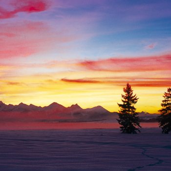 Sonnenuntergang Winterlandschaft © P. Eckert