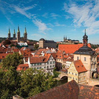 Blick über die Altstadt von Bamberg © Franken Tourismus/Holger Leue
