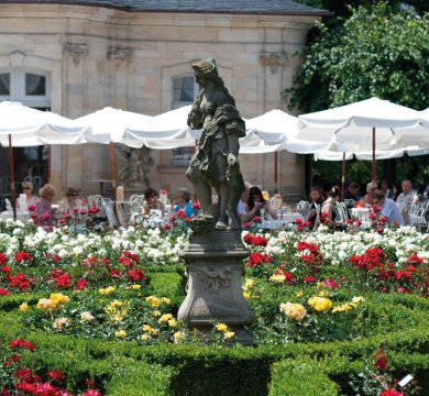 Rosengarten am Residenzschloss Bamberg