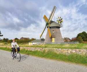 Radfahren an der Amrumer Windmühle