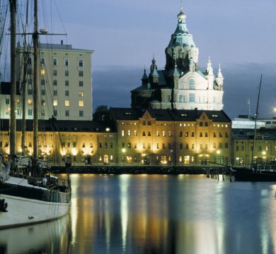 Abendstimmung am Hafen von Helsinki