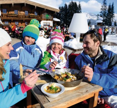 Rast auf der Skihütte