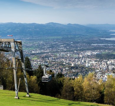 Pfänderbahn mit Blick auf Bregenz