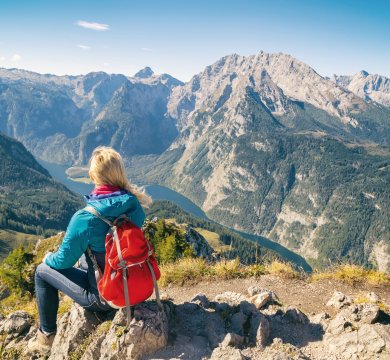 Blick vom Jenner Berg auf den Königssee