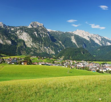 Blick auf das Tennengebirge und Abtenau