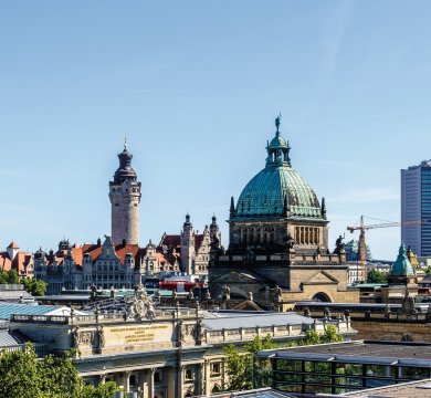 Blick auf Leipzig