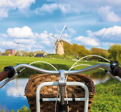 Fahrrad und Windmühlen