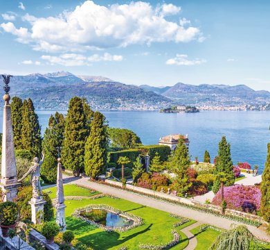 Blick von der Isola Bella auf den Lago Maggiore