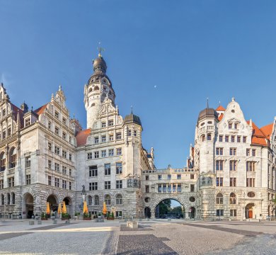 Neues Rathaus am Burgplatz in Leipzig