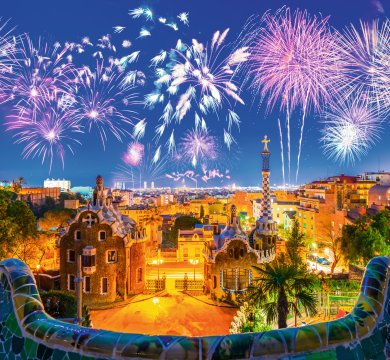 Feuerwerk in Barcelona