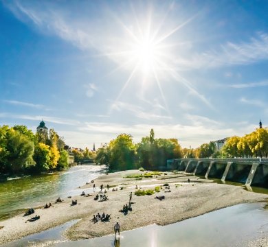 Die Isar in München
