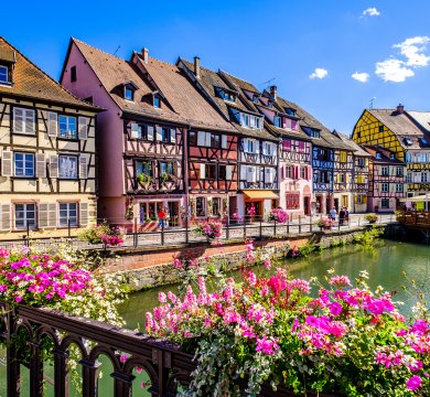 Altstadt mit historischen Fassaden in Colmar