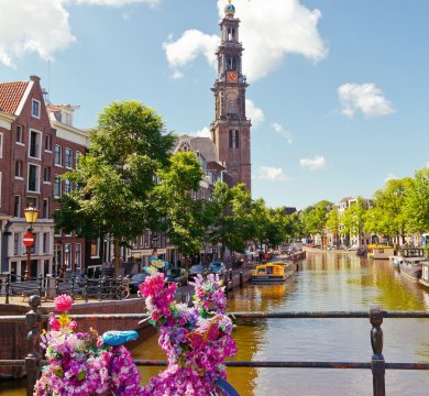 Amsterdamer Gracht im Sommer
