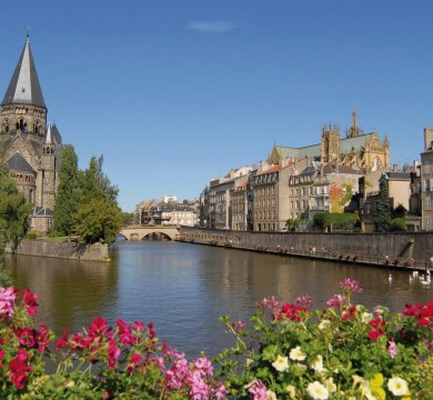 Blick auf die Mosel in Metz